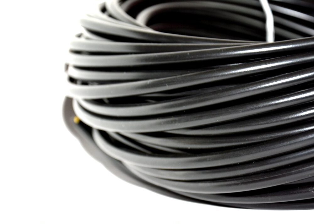 Kabel PVC OWY, H05VV-F 2x1mm2 Czarny 75m