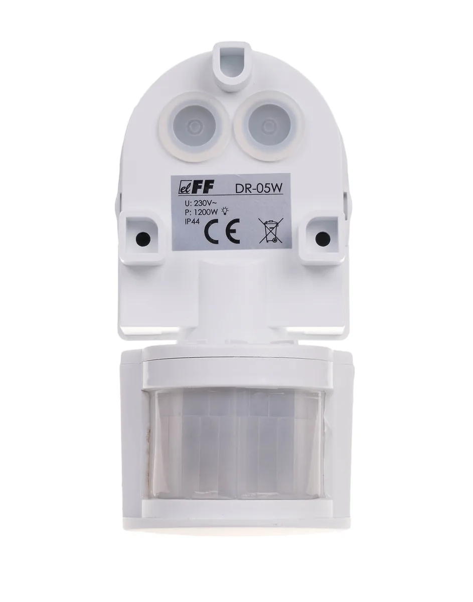 DR-05W Biały Czujnik Ruchu NT Ścienny 180ST 5-12M 10S-10MIN IP44 230V AC