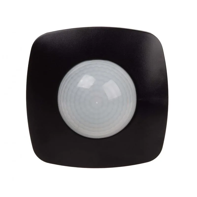 DR-09B Czujnik Ruchu PIR z Funkcją Obecności Sufitowy 360° 10A 230V Czarny