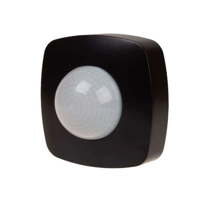DR-09B-IP65 Czujnik Ruchu PIR z Funkcją Obecności IP-65 Sufitowy 360° 10A 230V Czarny