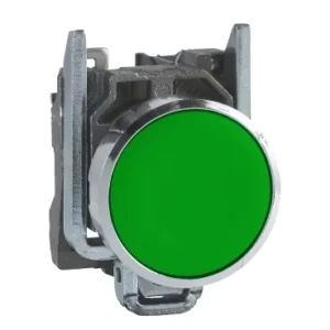 Schneider Electric Harmony XB4 Przycisk Płaski Zielony, Metalowy, XB4BA31