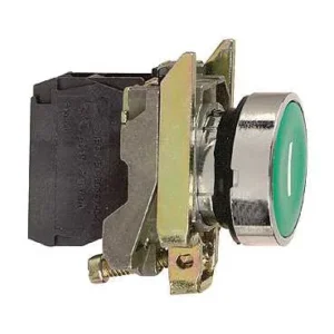 Schneider Electric Harmony XB4 Przycisk Płaski Zielony, Metalowy, XB4BA31