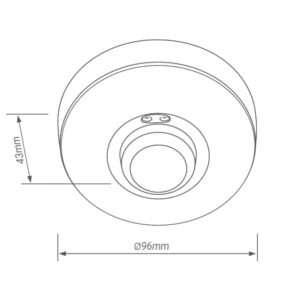 Tomi HF Czujnik Ruchu HF NT Sufitowy 360ST 8M 10S-12MIN IP20 1200VA 220-240V AC