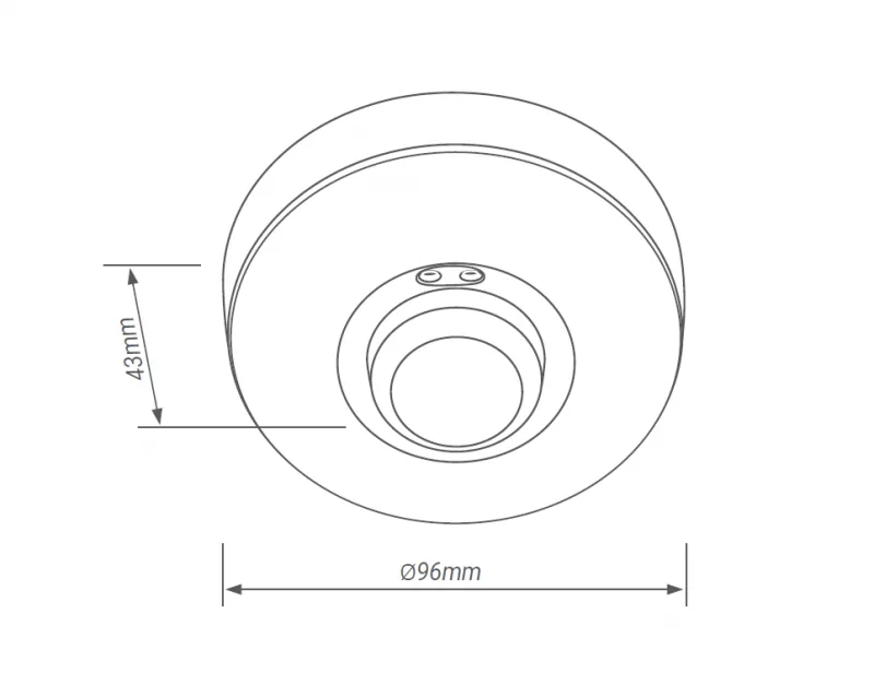 Tomi HF Czujnik Ruchu HF NT Sufitowy 360ST 8M 10S-12MIN IP20 1200VA 220-240V AC