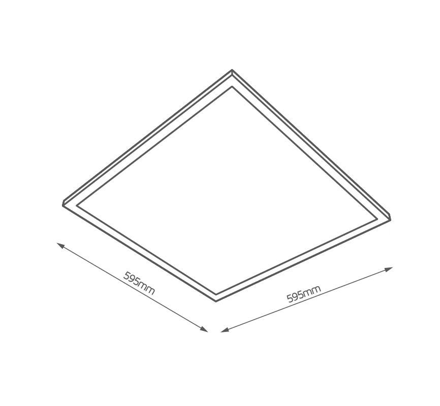 Vico LED Oprawa Panel LED PT 34W 230V 830 WW 3000K 4080LM 600X600 IP20 120ST Stal Pmma Biały