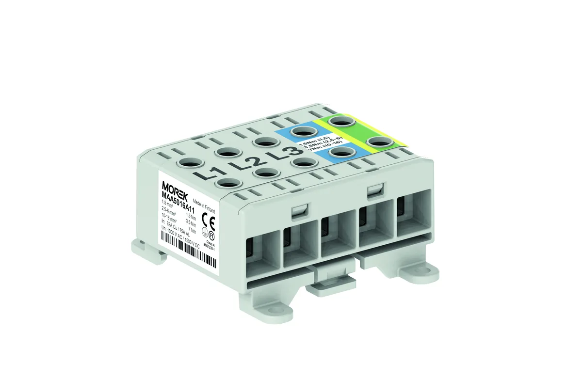 Złączka OTL16-5X Szary,niebieski, Żó/ziel 5X1XAL/CU 1,5-16 MM2 1500V Zacisk Uniwersalny