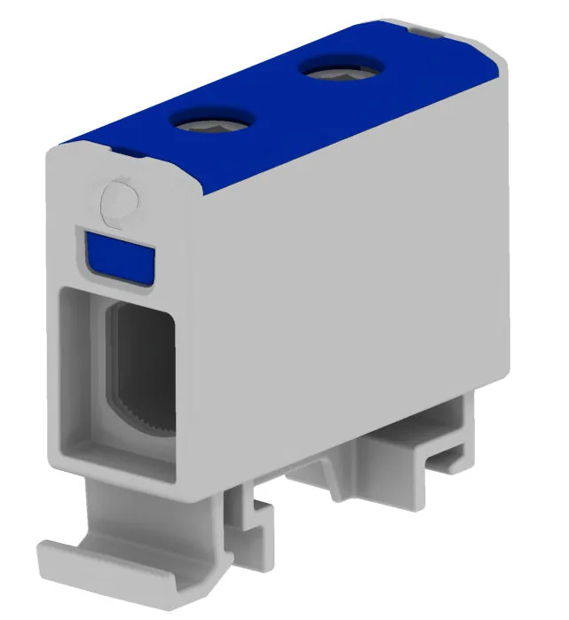 Złączka Szynowa Przelotowa 1X Al/cu 1.5-16.0MM2 1000V AC/1500V DC Zacisk Uniwersalny Niebieski