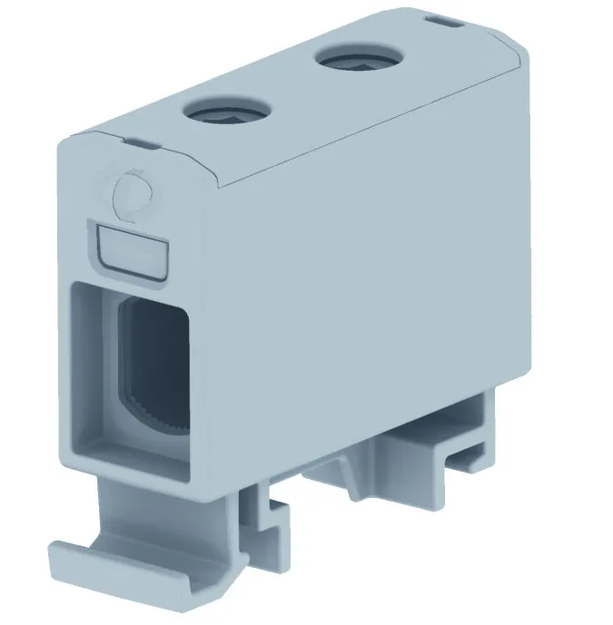 Złączka Szynowa Przelotowa 1X Al/cu 1.5-50.0MM2 1000V AC/1500V DC Zacisk Uniwersalny Szary