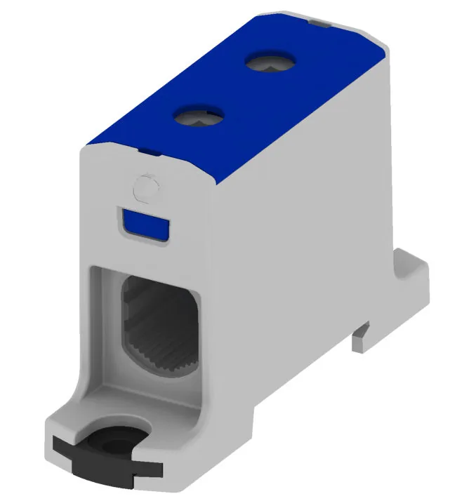 Złączka Szynowa Przelotowa 1X Al/cu 6.0-95.0MM2 1000V AC/1500V DC Zacisk Uniwersalny Niebieski