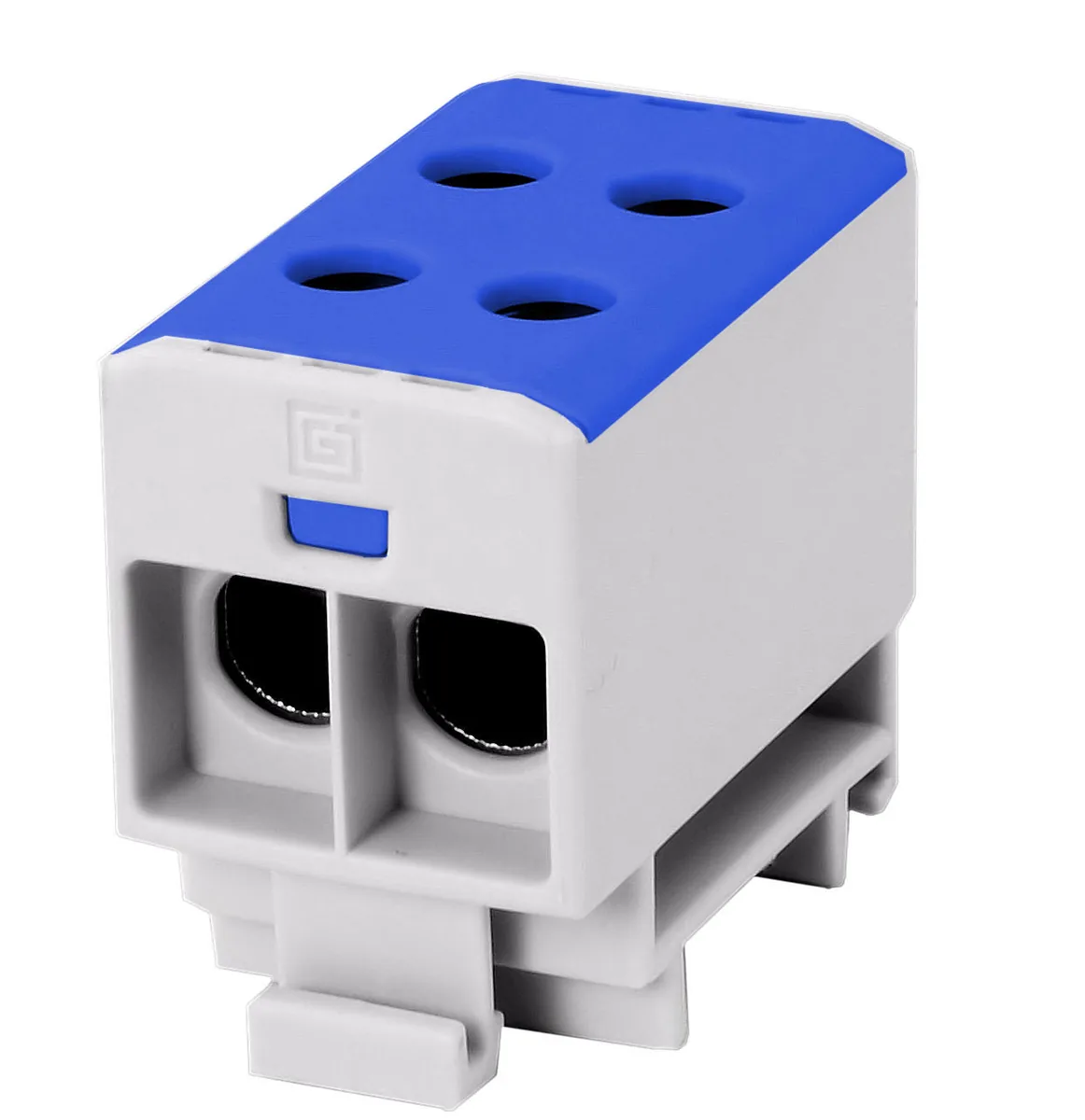 Złączka Szynowa Przelotowa 2X Al/cu 2.5-35.0MM2 1000V AC/1500V DC Zacisk Uniwersalny Niebieski