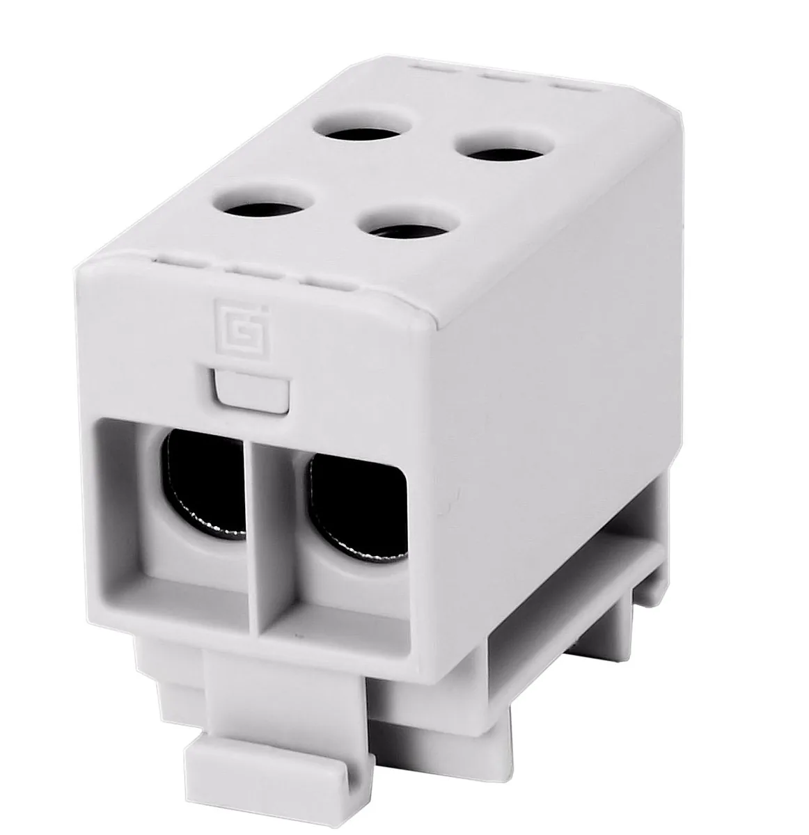 Złączka Szynowa Przelotowa 2X Al/cu 2.5-35.0MM2 1000V AC/1500V DC Zacisk Uniwersalny Szary