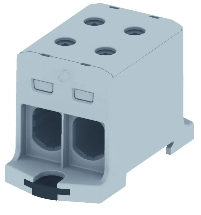 Złączka Szynowa Przelotowa 2X Al/cu 25.0-150.0MM2 1000V AC/1500V DC Zacisk Uniwersalny Szary